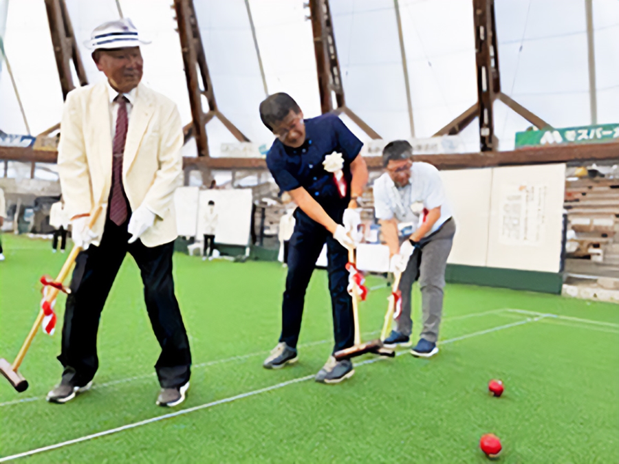 島根県ゲートボール選手権大会 始球式