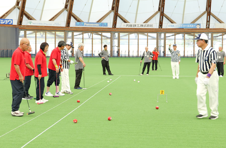 島根県ゲートボール選手権大会の様子の写真
